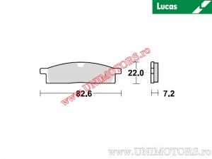 Μπροστινή τακάκια φρένων - MCB558SI συνθετικές SI - Lucas TRW