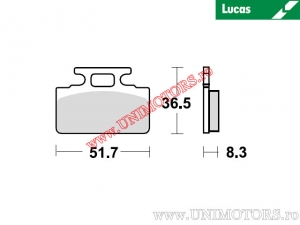 Μπροστινή τακάκια φρένων - MCB589 οργανικά - Lucas TRW