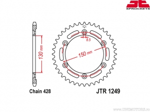 Πίνακας οπίσθιου τροχού Honda XLR 125 R ('98-'99) - JTR 1249 - JT