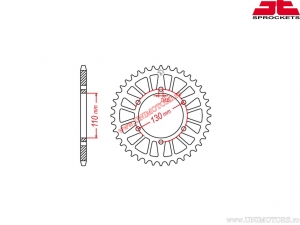 Πίνακας πίσω αλουμινίου Kawasaki EL 250 / ER 500 / GPZ 500 / EX 250 / ZZR 250 / Yamaha MT-03 / YZF-R3 320 -