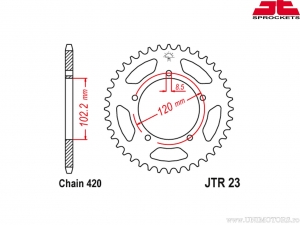 Πίνακας πίσω Aprilia RS 50 Extrema/Replica ('99-'03) / RS 50 Replica ('04-'05) - JTR 23 - JT