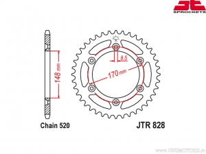 Πίνακας πίσω Cagiva T4 350 / T4 500 / Suzuki DR 650 / DR 600 / RM 500 / DR 800 Big / DR 750 / RM250 / RM 465X - JTR 8