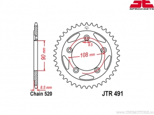 Πίνακας πίσω Ducati Paso 750 / Sport 750 / Paso Sport 750 / Santa Monica SS 750 / SP 851 / 906 Paso Sports - JTR 491 