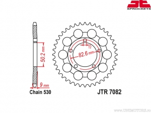 Πίνακας πίσω Harley Davidson XLH 883 Sportster / XLH 1200 Sportster ('84-'85) - JTR 7082 - JT