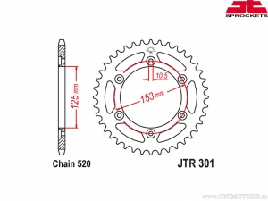 Πίνακας πίσω Honda CRF 250 L ('13-'18) / CRF 250 M / XR 250 R ('90-'95) / XR 600 R ('91-'00) / XR 650 L ('93-'96) - J