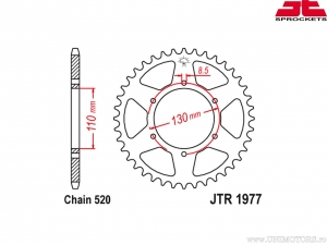 Πίνακας πίσω Honda XL 250 K ('76-'78) - JTR 1977 - JT