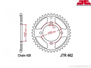 Πίνακας πίσω Kawasaki KX 80 / KX 85 - JTR 462 - JT