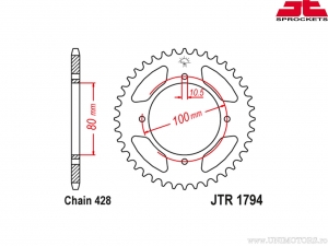 Πίνακας πίσω Suzuki GZ 125 Marauder - JTR 1794 - JT