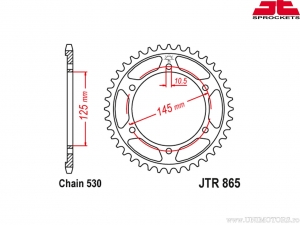 Πίνακας πίσω Yamaha FZ 750 Genesis ('85-'94) / FZR 600 Genesis ('89-'93) / FZX 750 Fazer ('87-'89) - JTR 865 - JT