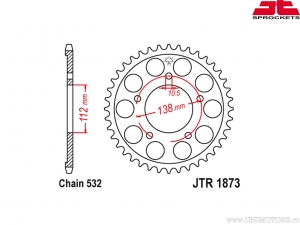 Πίνακας πίσω Yamaha YZF-R6 ('99-'02) - JTR 1873 - JT