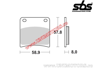 Πίσω δαγκάνες φρένων - SBS 620LS (μεταλλικές / σιντερισμένες) - (SBS)