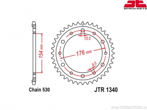 Πίσω πίσω Honda CB 1000 R ('08-'16) / VFR 750 F ('90-'97) / VFR 800 ('98-'14) - JTR 1340 - JT