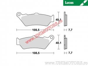 Πίσω πλακέτες φρένων - MCB671SH σιντερισμένες SH - Lucas TRW