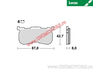 Πίσω τακάκια φρένου - MCB866SH σιντεριζέ SH - Lucas TRW