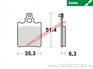 Πίσω τακάκια φρένων - MCB552 οργανικά - Lucas TRW