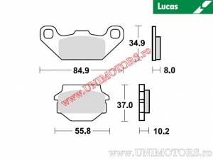 Πίσω τακάκια φρένων - MCB560SI σιντερισμένα SI - Lucas TRW