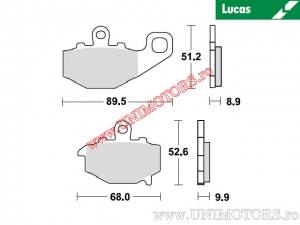 Πίσω τακάκια φρένων - MCB662 οργανικά - Lucas TRW