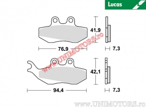 Πίσω τακάκια φρένων - MCB664 οργανικά - Lucas TRW