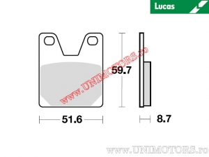 Πίσω τακάκια φρένων - MCB702SH σιντερισμένα SH - Lucas TRW