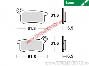 Πίσω τακάκια φρένων - MCB740SI σιντερισμένα SI - Lucas TRW