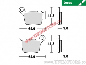 Πίσω τακάκια φρένων - MCB743SI σιντερισμένα SI - Lucas TRW