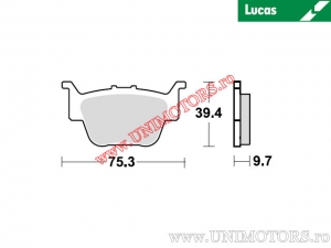 Πίσω τακάκια φρένων - MCB769SI συνθετικά SI - Lucas TRW