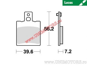 Πίσω τακάκια φρένων - MCB775 οργανικά - Lucas TRW