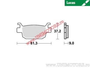 Πίσω τακάκια φρένων - MCB806SRM σιντερισμένα SRM - Lucas TRW