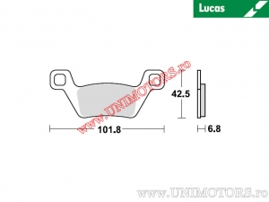 Πίσω τακάκια φρένων - MCB891SI σιντερισμένα SI - Lucas TRW