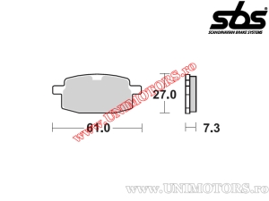 Πίσω τακάκια φρένων - SBS 111CT (τεχνολογία άνθρακα) - (SBS)