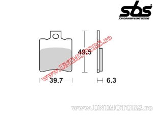 Πίσω τακάκια φρένων - SBS 123HF (κεραμικά) - (SBS)