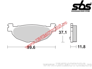 Πίσω τακάκια φρένων - SBS 185CT (τεχνολογία άνθρακα) - (SBS)