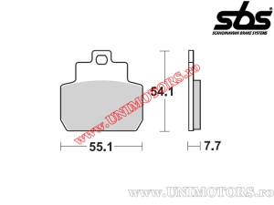 Πίσω τακάκια φρένων - SBS 191MS (μεταλλικά / σιντεριζέ) - (SBS)