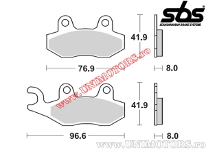 Πίσω τακάκια φρένων - SBS 197MS (μεταλλικά / σιντερισμένα) - (SBS)