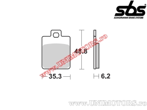 Πίσω τακάκια φρένων - SBS 202HF (κεραμικά) - (SBS)