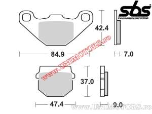 Πίσω τακάκια φρένων - SBS 544CS (άνθρακας-ασημί) - (SBS)