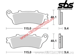 Πίσω τακάκια φρένων - SBS 722LS (μεταλλικά / σιντερισμένα) - (SBS)