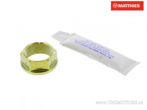 Παξιμάδι άξονα M25 x 1,25 mm x 28 mm τιτανίου χρυσό - Cagiva Mito 125 6-τάχυτο / Ducati 748 748 