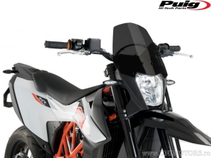 Παρμπρίζ αγώνων Puig μαύρο καπνιστό - KTM Enduro 690 R LC4 ABS ('19) / MC 690 R LC4 Supermoto ABS ('1