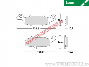 Πλάκες πίσω φρένων - MCB843SH συνθετικές SH - Lucas TRW