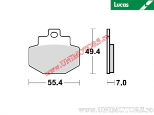 Πλάκες φρένων πίσω - MCB727SRM σιντερισμένες SRM - Lucas TRW