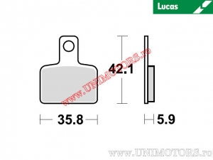 Πλακέτες πίσω φρένων - MCB851 οργανικές - Lucas TRW