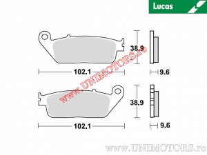 Πλακέτες φρένων πίσω - MCB599SH σιντερισμένες SH - Lucas TRW