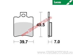 Πλακέτες φρένων πίσω - MCB696SR σιντερισμένες SR - Lucas TRW