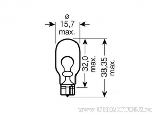 Προβολέας χωρίς βάση W16W W2.1X9.5D 12V 16W - Osram