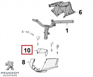 Προστατευτικό (μάσκα) προβολέα - λευκό - Peugeot Vivacity 3 L / Vivacity 3 L Sportline 2T / Vivac