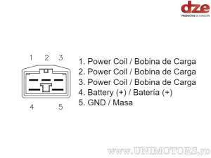 Ρελέ φόρτισης - Honda CB 250 / CB 500 / CB 600 / CBR 600 / NSR 125 / XL 1000 / VTR 1000 / VT 750 C / NSR 125 - DZE