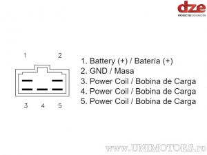 Ρελέ φόρτισης - MBK Skyliner / Yamaha Majesty / Cygnus NXC / YBR 125 / XJ 600 Diversion - DZE