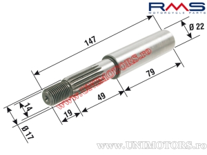 Σετ άξονα πίσω τροχού - Aprilia / Minarelli / Yamaha 50cc 2T - (RMS)