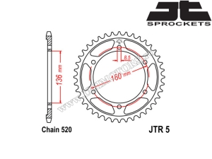 Σετ αλυσίδας Aprilia Moto 6.5 ('95-'00) - (DID / JT)